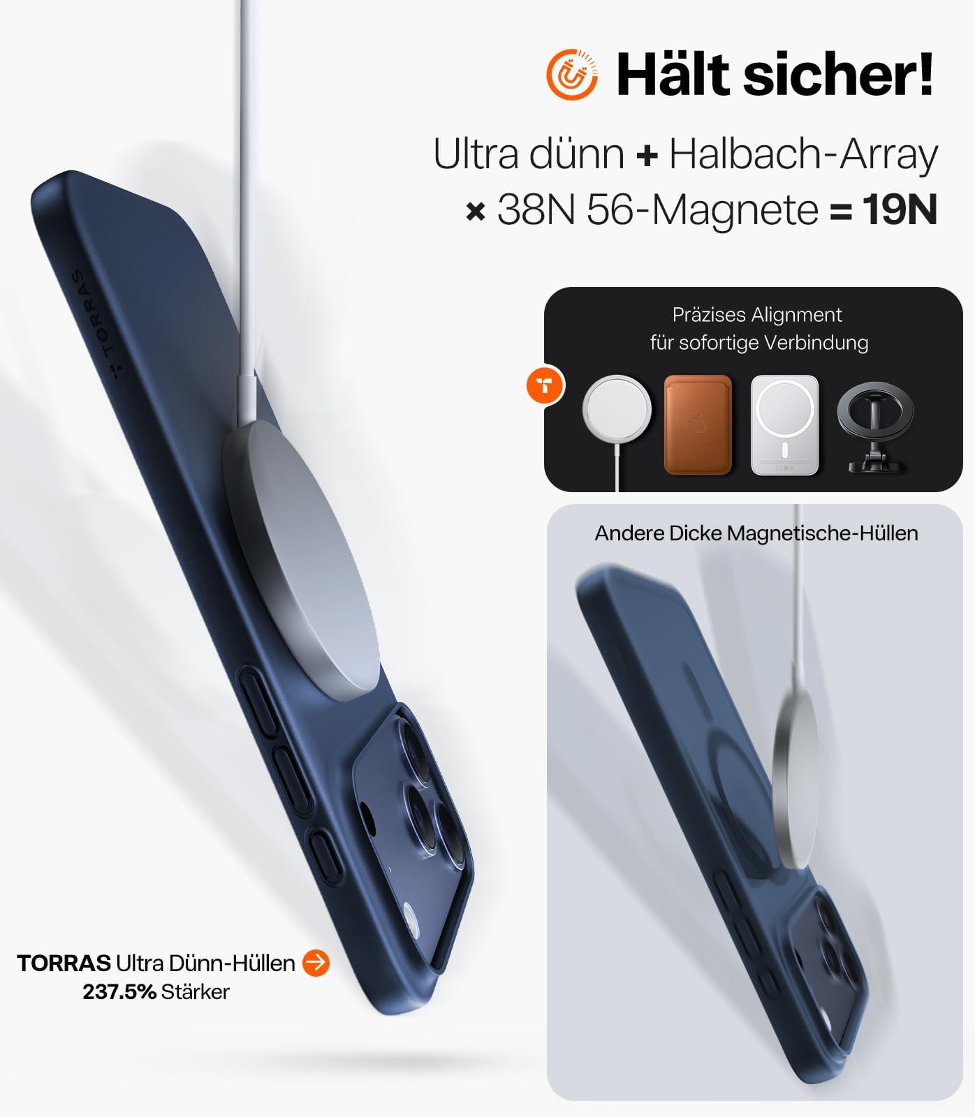 Ultra dünne MagSafe transparente iPhone Hülle