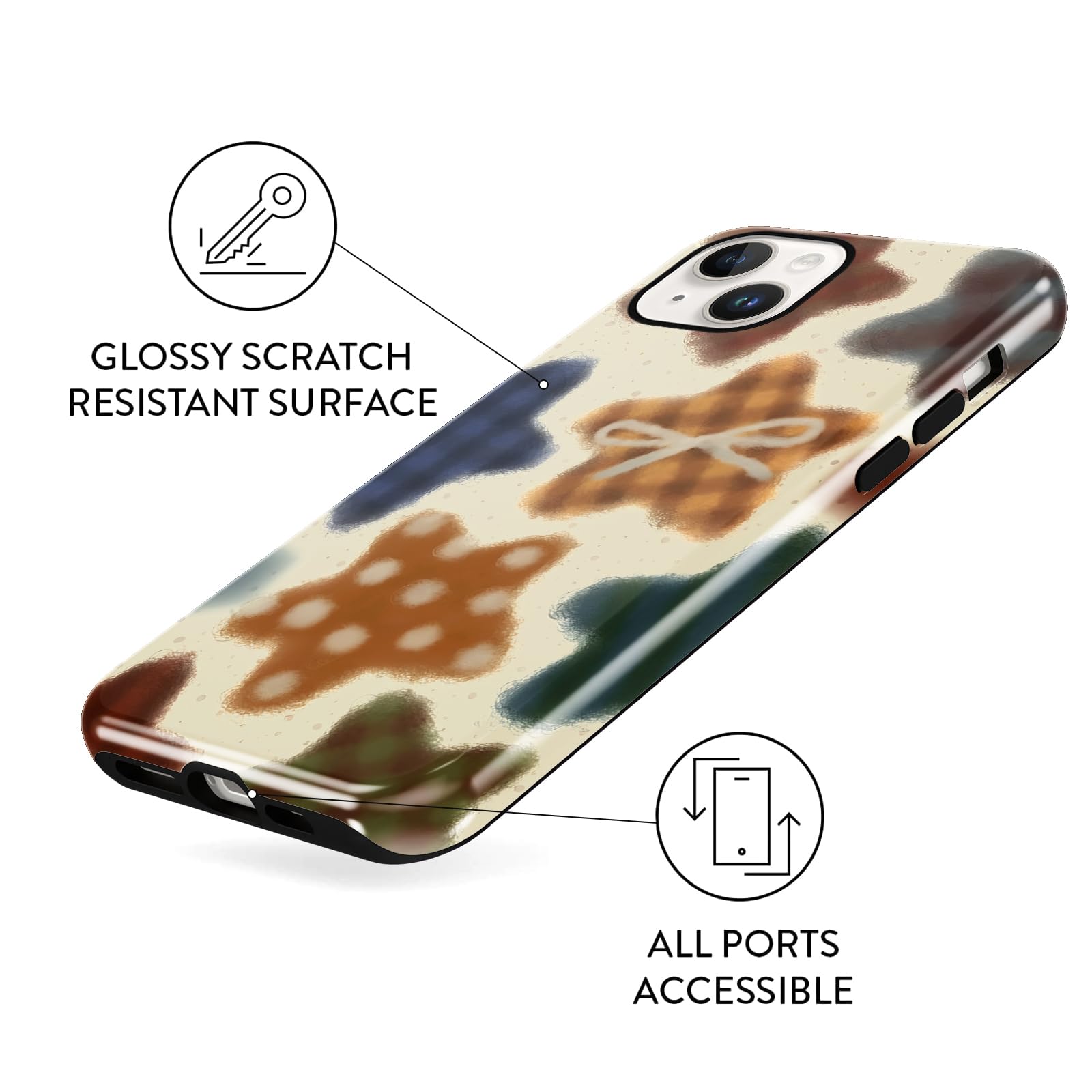 Ästhetische gemusterte iPhone Hülle