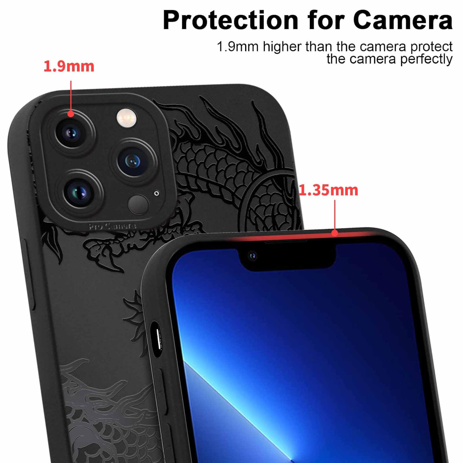 Matt Drachenmuster iPhone Hülle