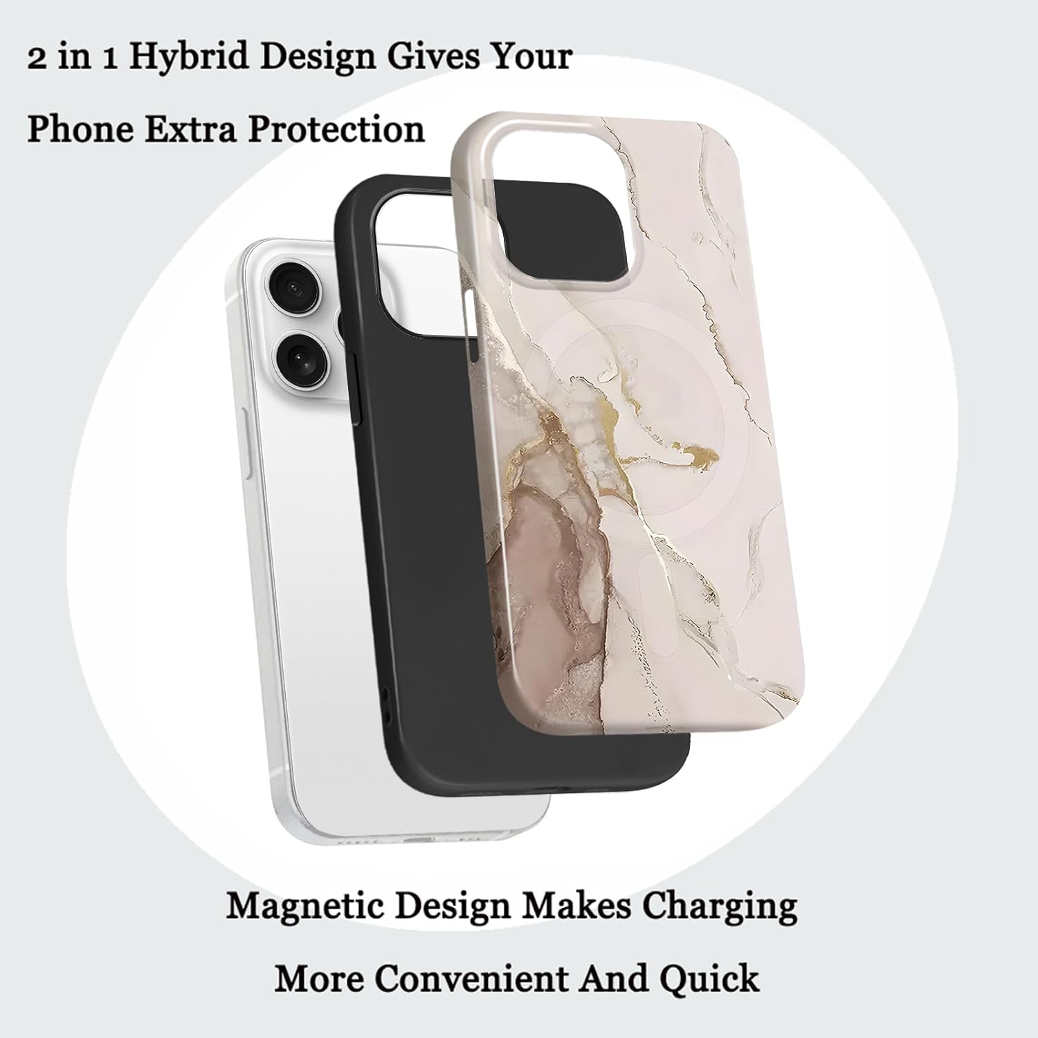 Magsafe Mamor design iPhone Hülle