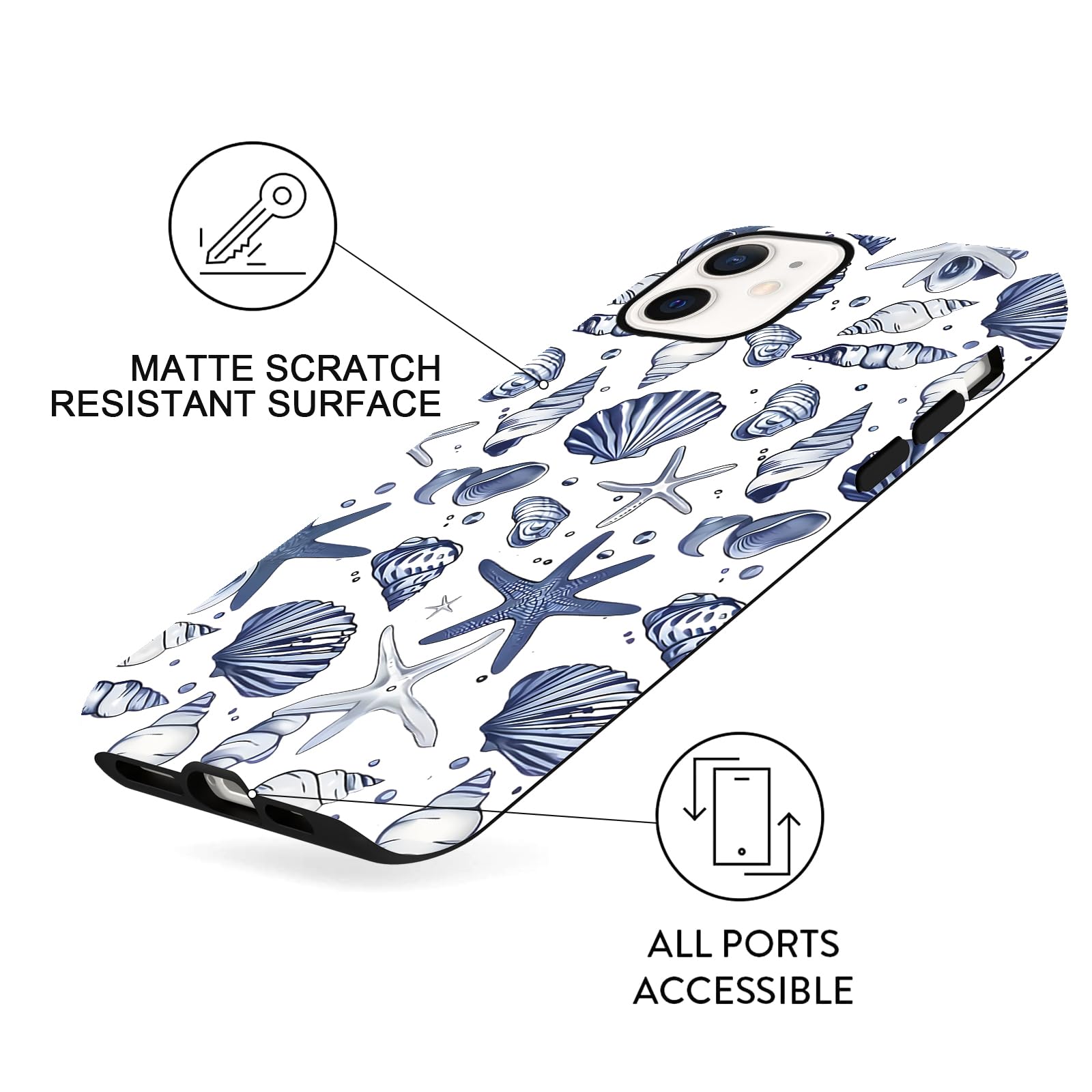 Sommerliche Muscheldesign iPhone Hülle