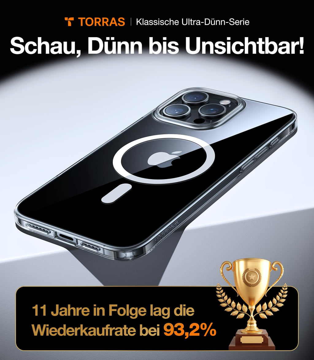 Ultra dünne MagSafe transparente iPhone Hülle
