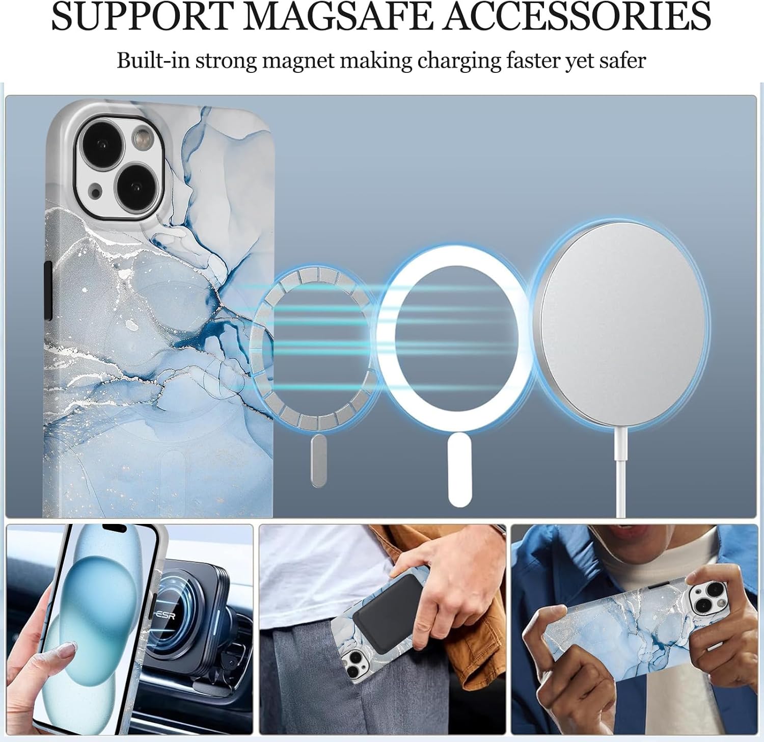 Magsafe Mamor design iPhone Hülle