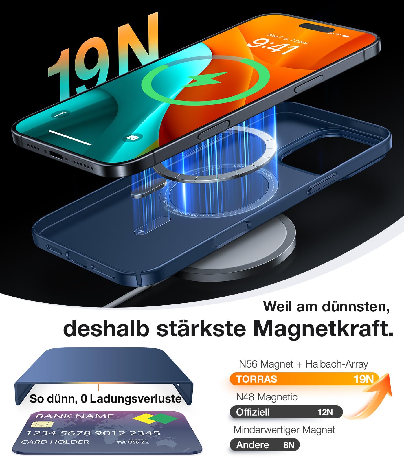 Ultra dünne MagSafe transparente iPhone Hülle