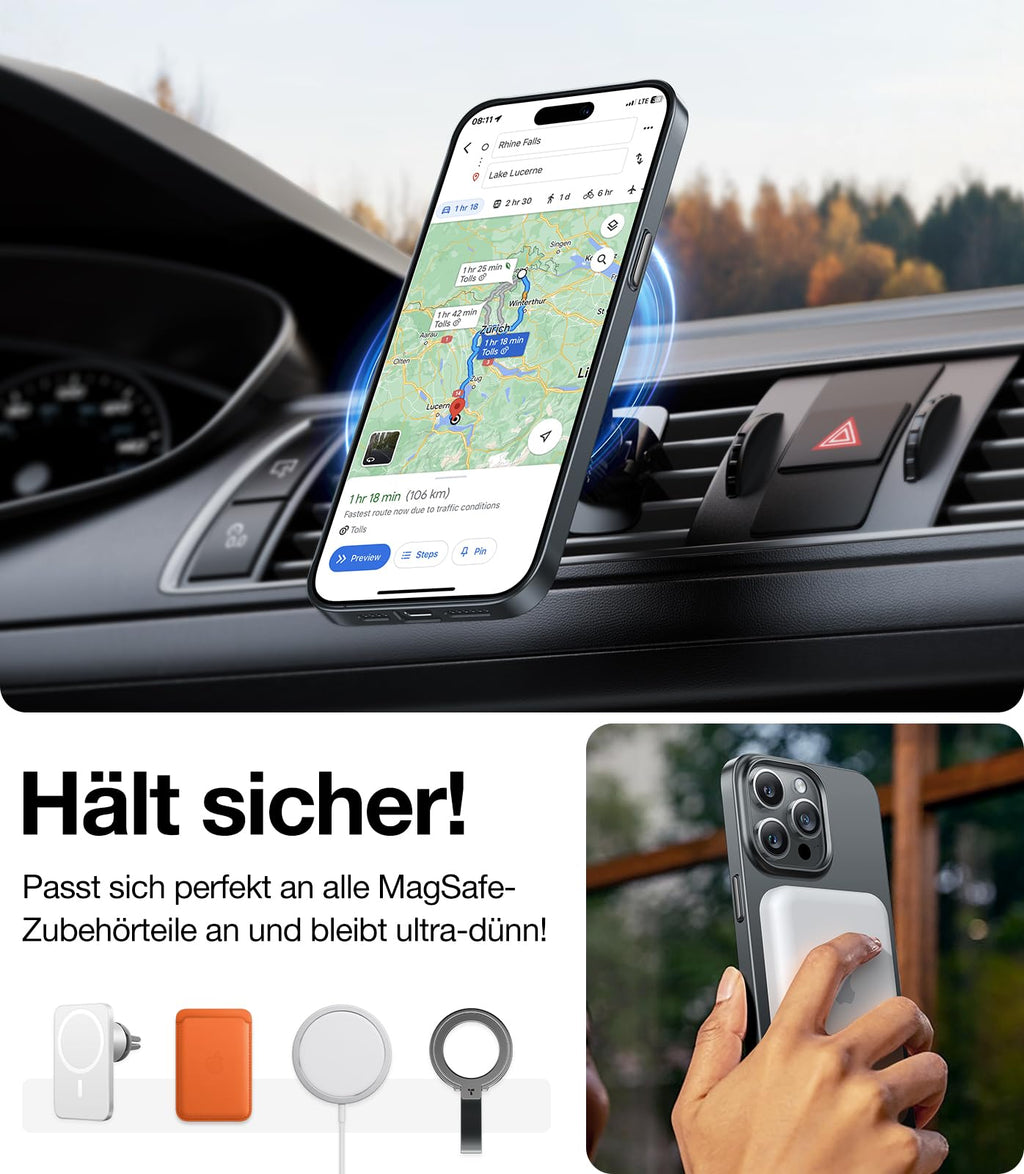 Ultra dünne MagSafe transparente iPhone Hülle