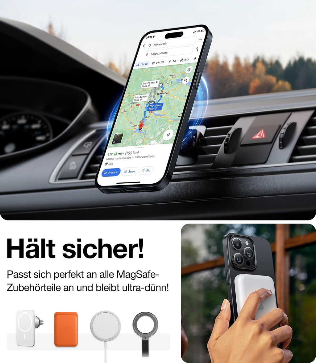 Ultra dünne MagSafe transparente iPhone Hülle
