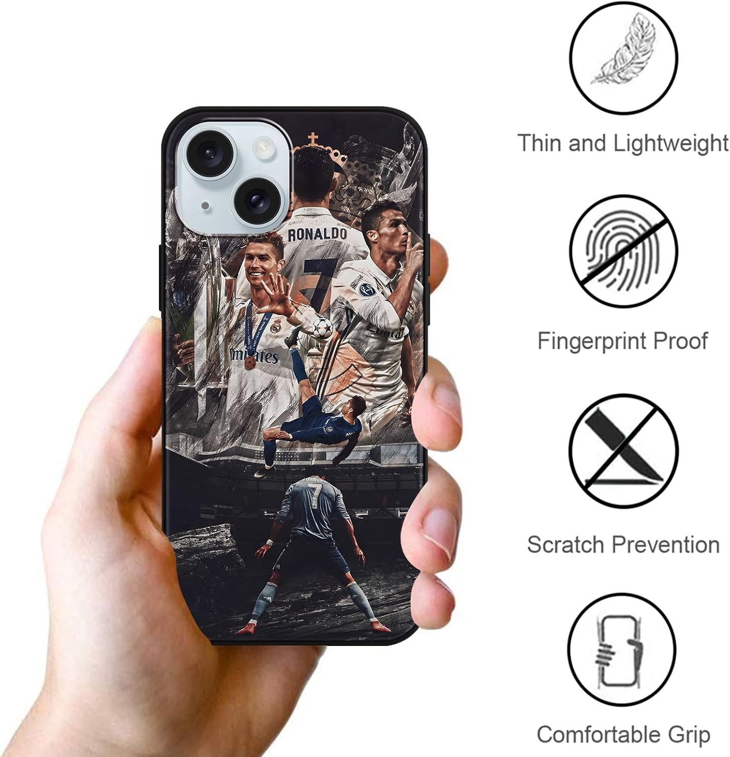 2 Stück Cristiano Ronaldo für iPhone 15 Handyhülle