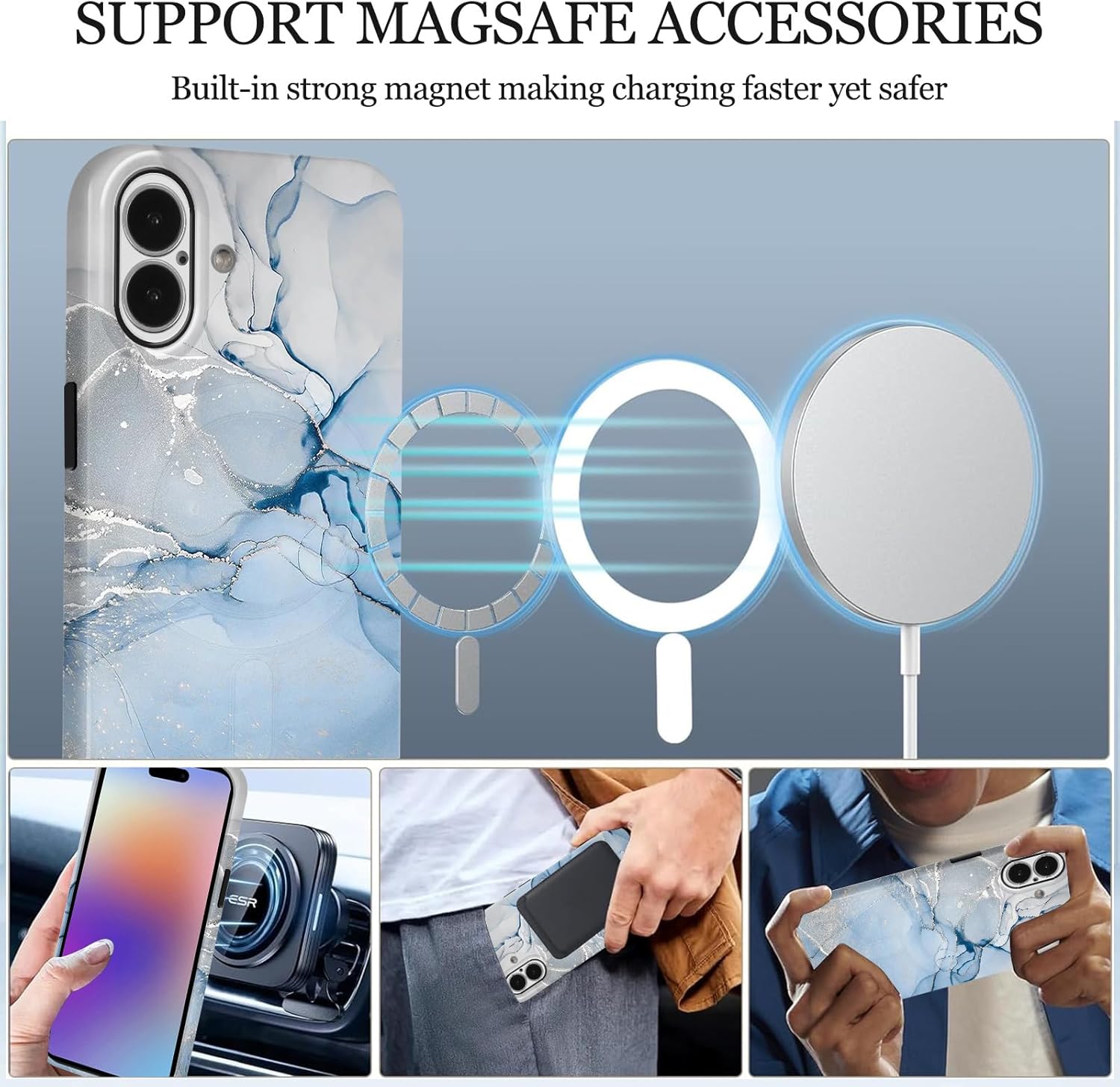 Magsafe Mamor design iPhone Hülle