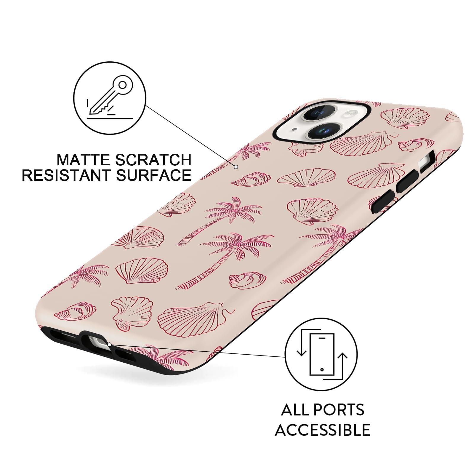 Sommerliche Muscheldesign iPhone Hülle