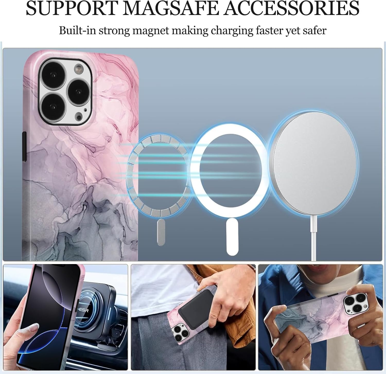 Magsafe Mamor design iPhone Hülle