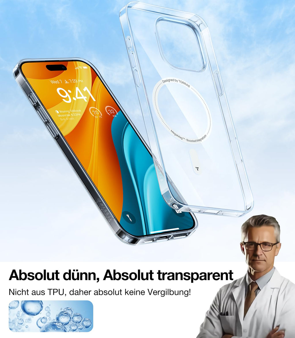 Ultra dünne MagSafe transparente iPhone Hülle