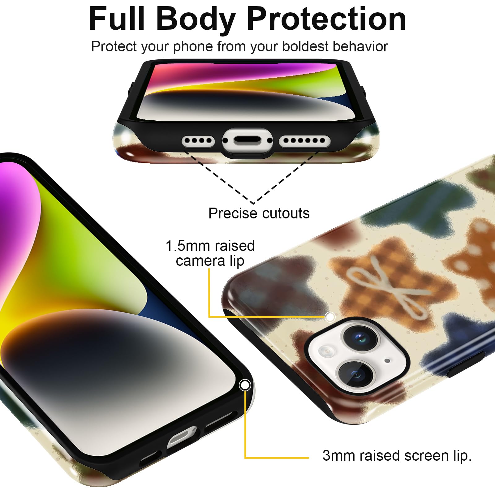 Ästhetische gemusterte iPhone Hülle