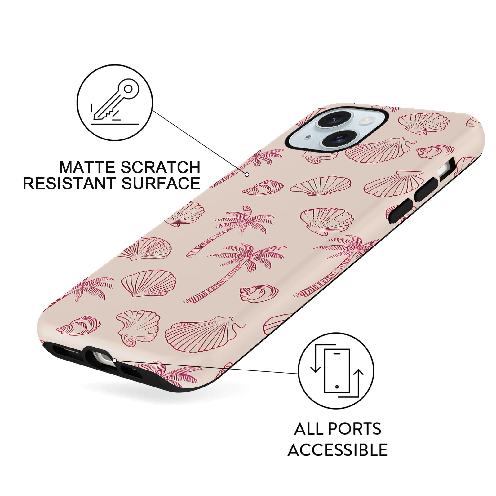 Sommerliche Muscheldesign iPhone Hülle