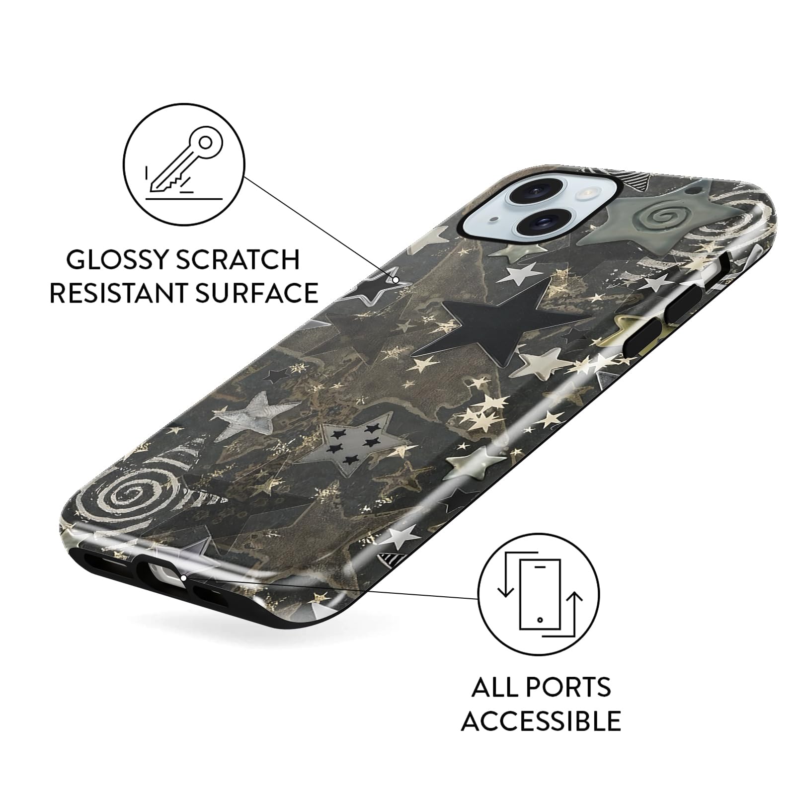 Ästhetische gemusterte iPhone Hülle
