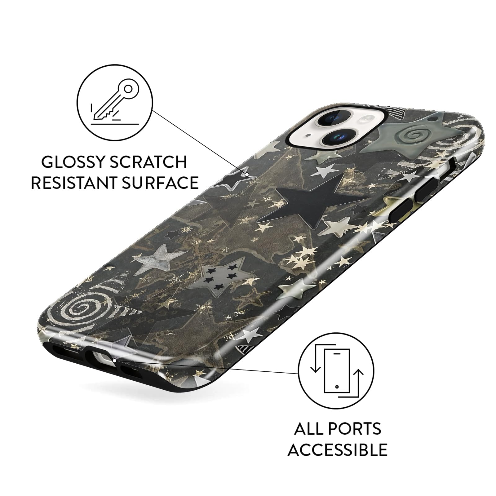 Ästhetische gemusterte iPhone Hülle