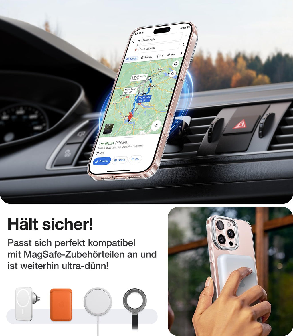 Ultra dünne MagSafe transparente iPhone Hülle