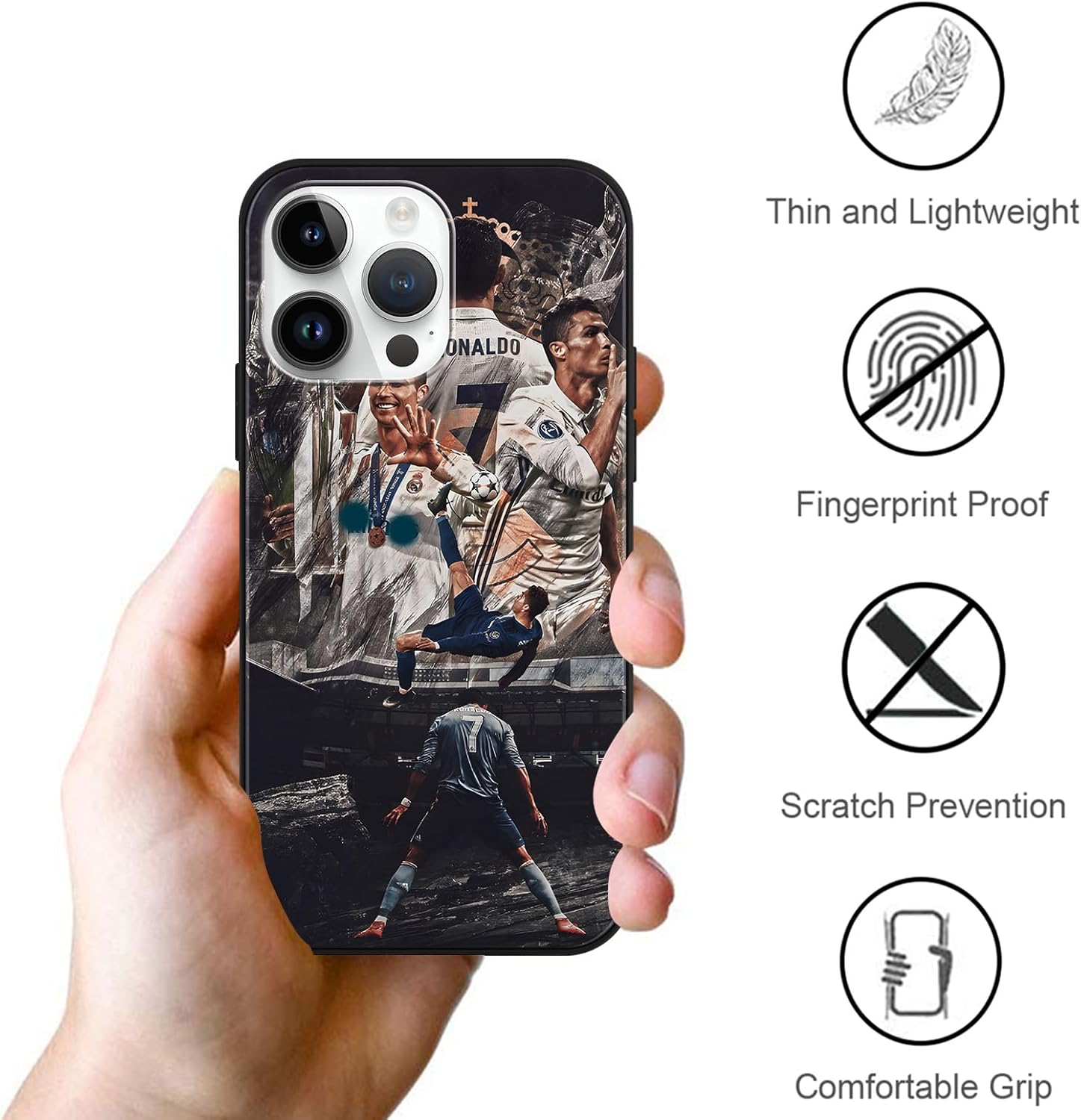 2 Stück Cristiano Ronaldo für iPhone 15 Handyhülle