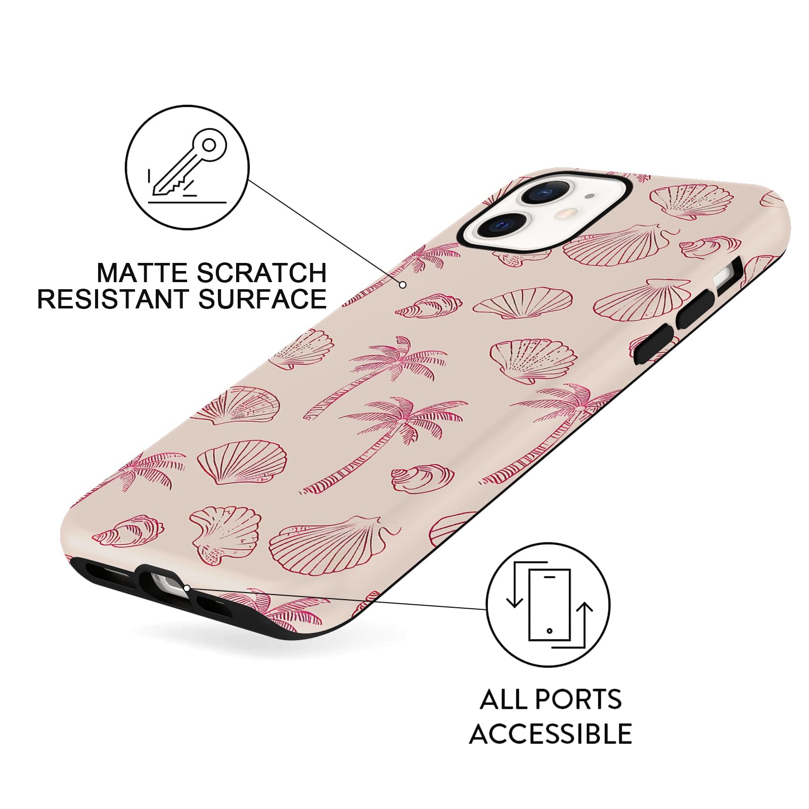 Sommerliche Muscheldesign iPhone Hülle