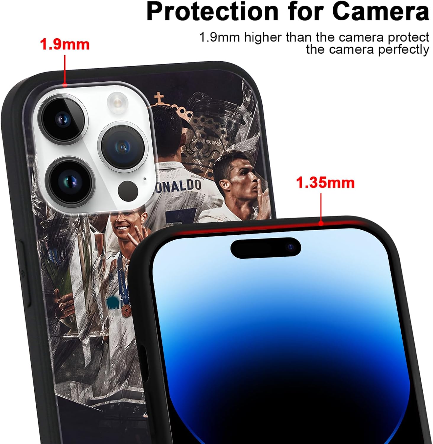 2 Stück Cristiano Ronaldo für iPhone 15 Handyhülle