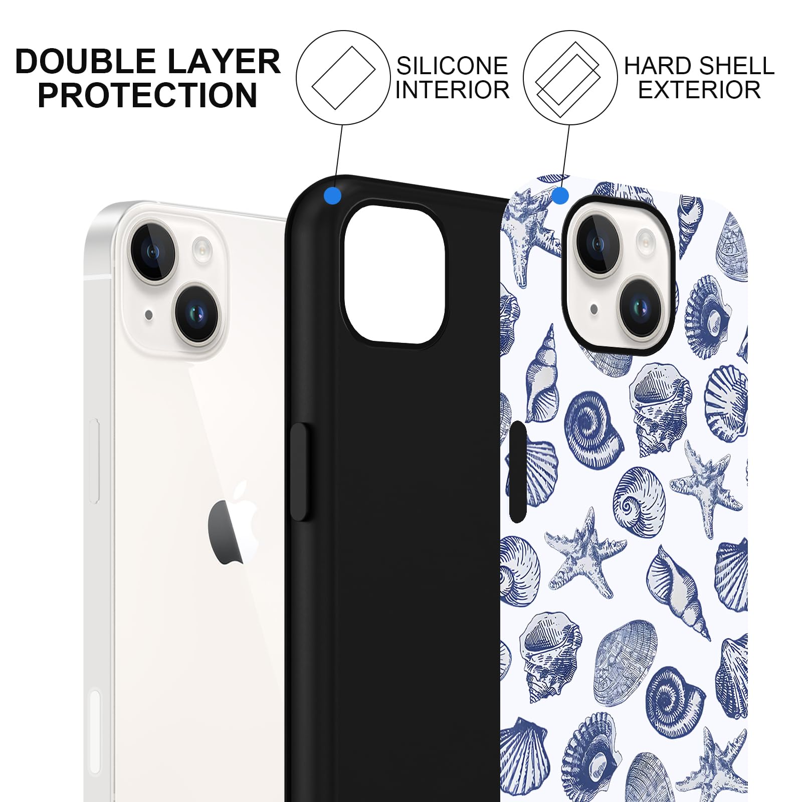 Sommerliche Muscheldesign iPhone Hülle