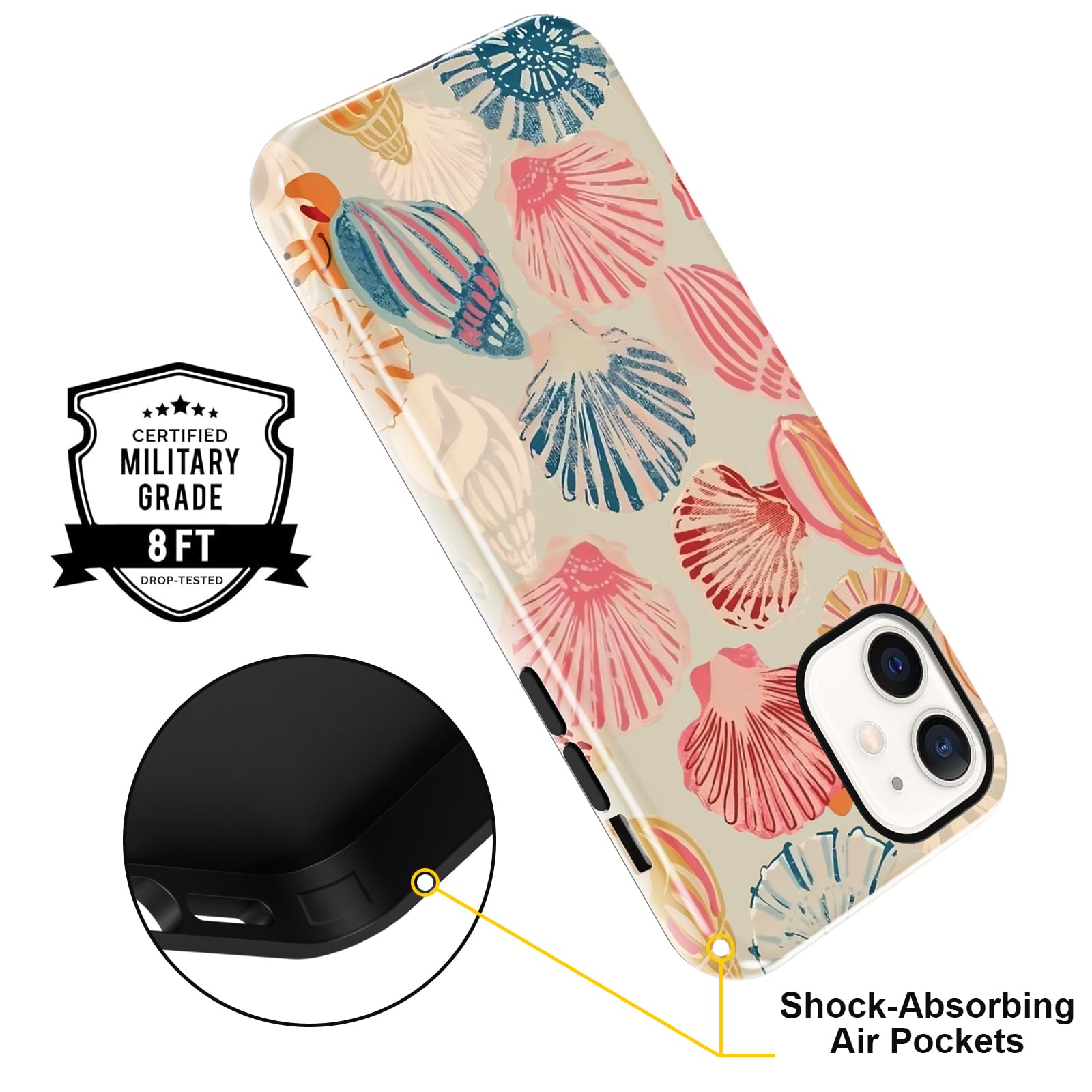 Sommerliche Muscheldesign iPhone Hülle