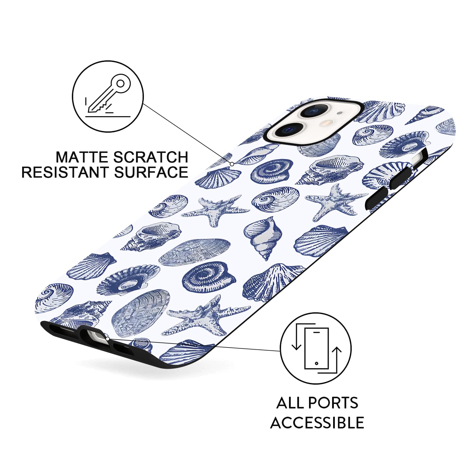 Sommerliche Muscheldesign iPhone Hülle