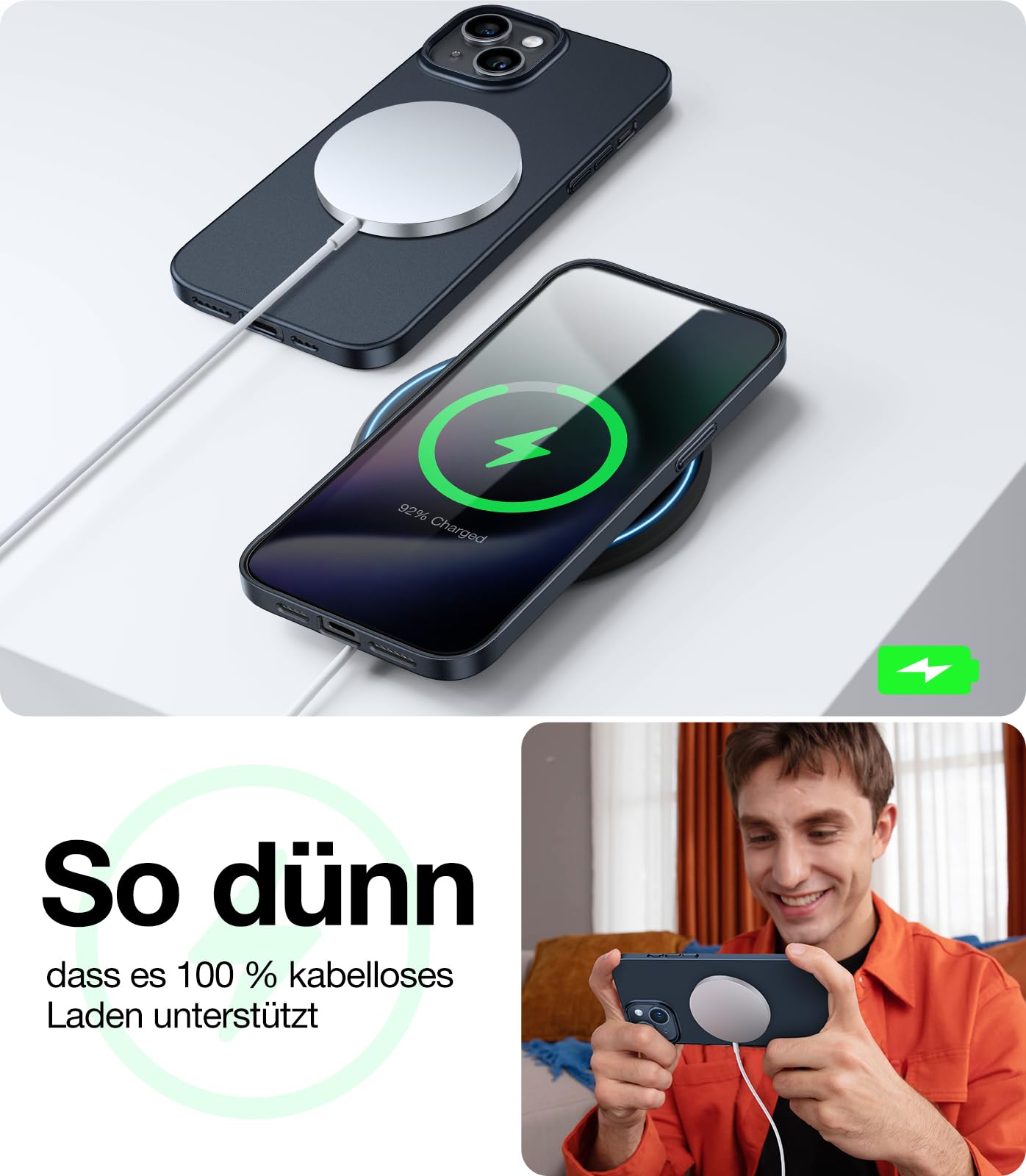 Ultra dünne MagSafe transparente iPhone Hülle