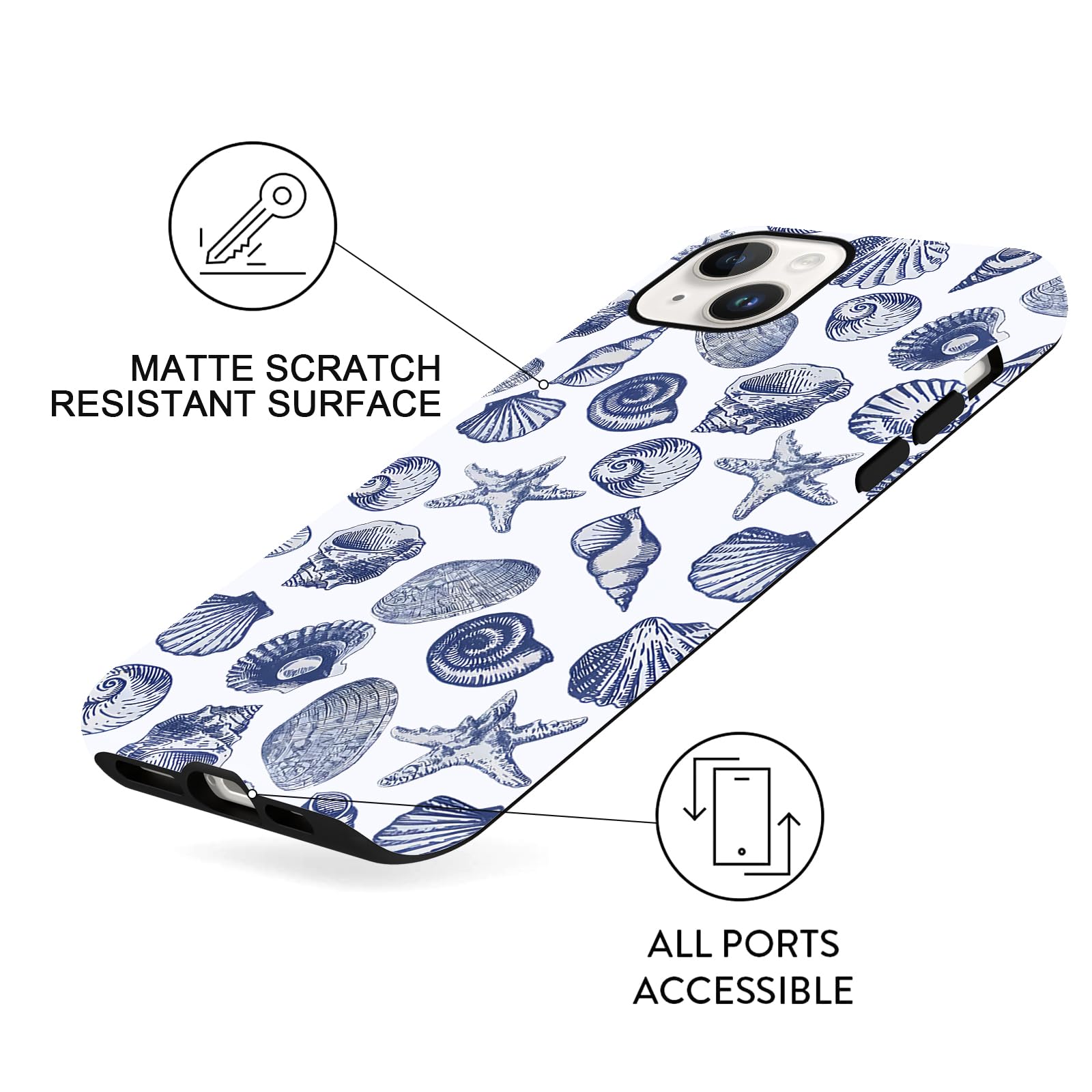 Sommerliche Muscheldesign iPhone Hülle