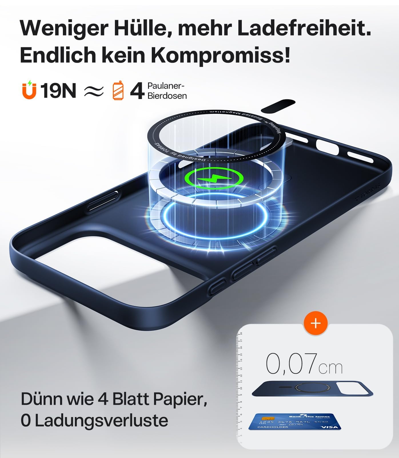Ultra dünne MagSafe transparente iPhone Hülle