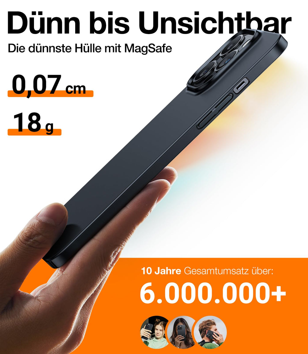 Ultra dünne MagSafe transparente iPhone Hülle
