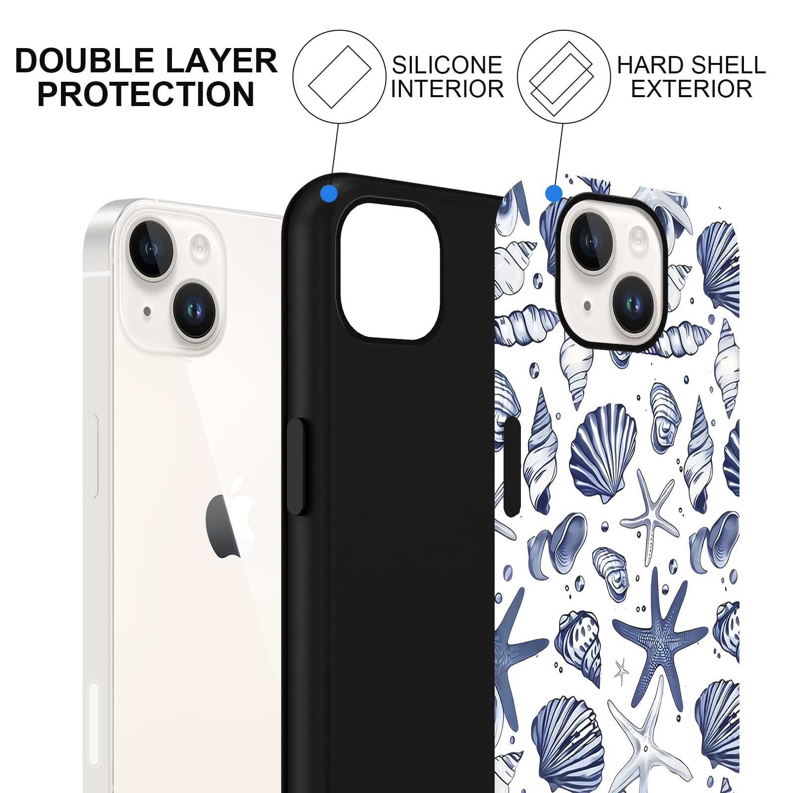 Sommerliche Muscheldesign iPhone Hülle