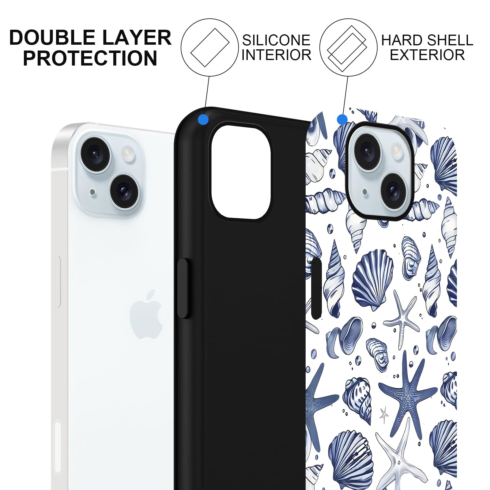 Sommerliche Muscheldesign iPhone Hülle