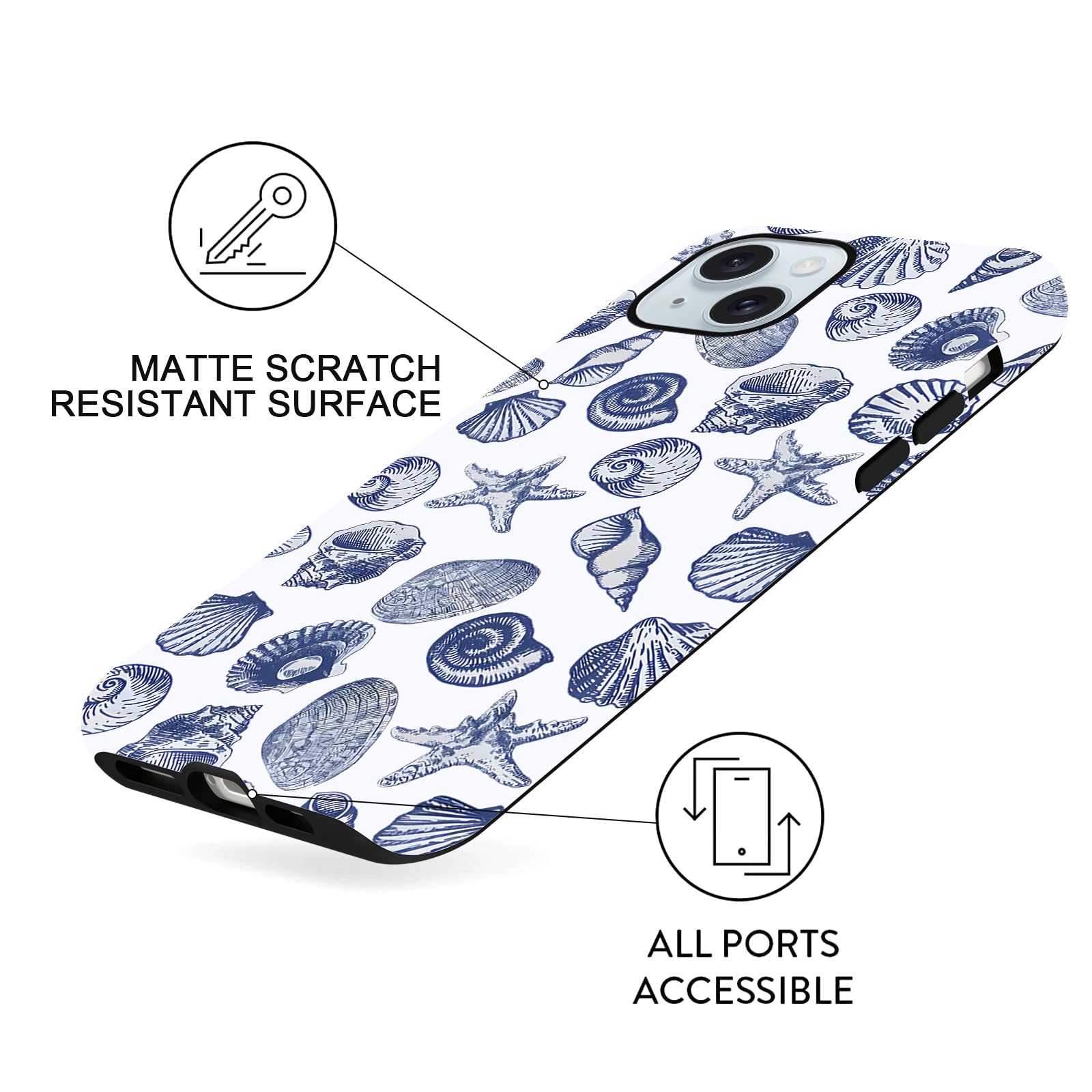 Sommerliche Muscheldesign iPhone Hülle