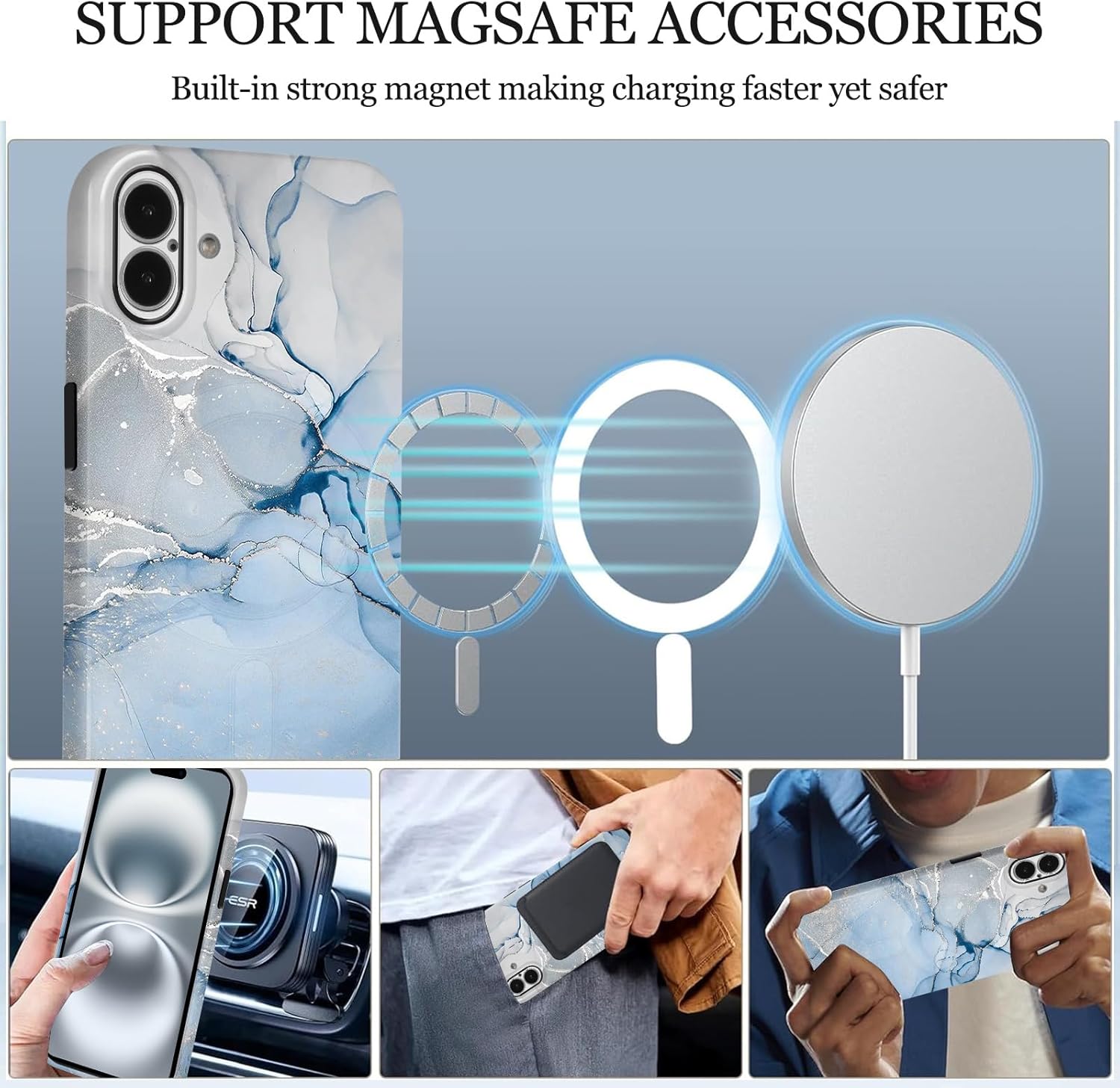 Magsafe Mamor design iPhone Hülle