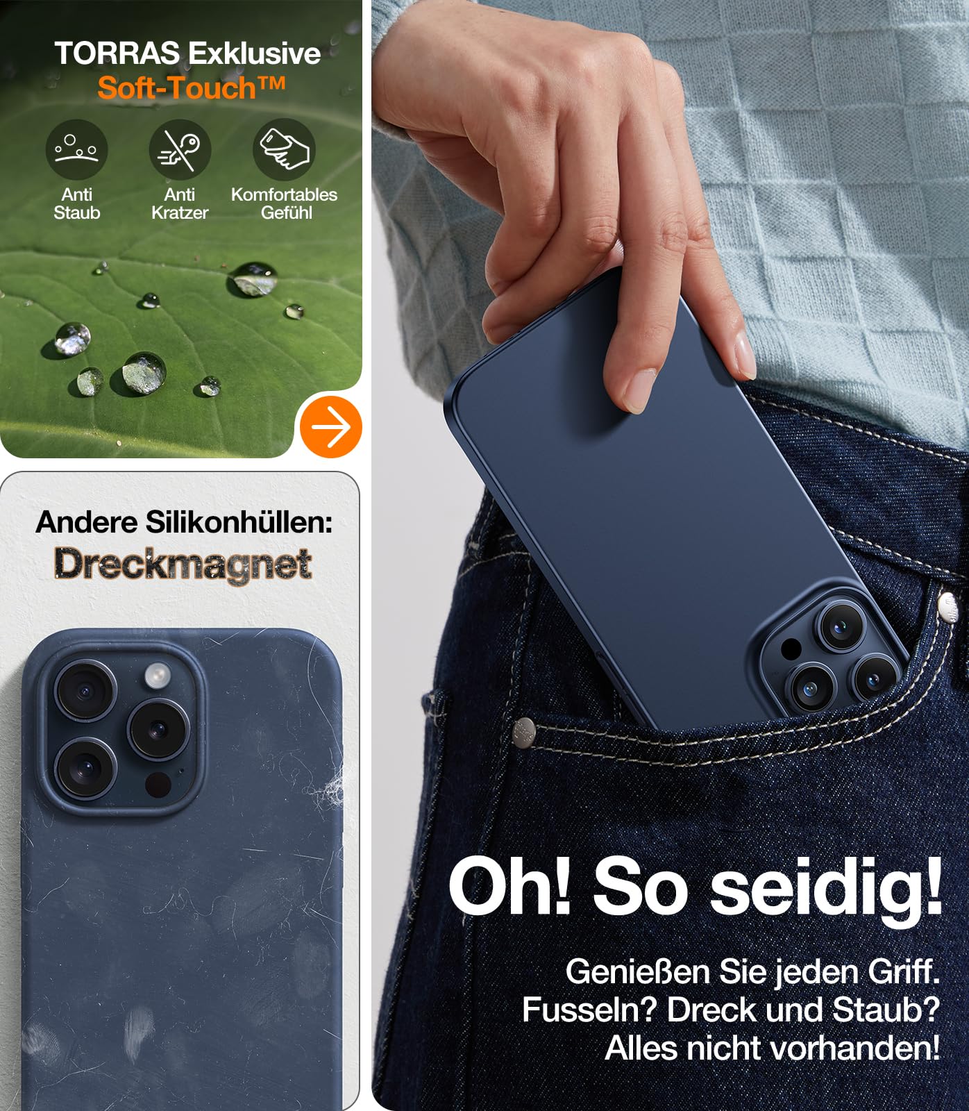 Ultra dünne MagSafe transparente iPhone Hülle