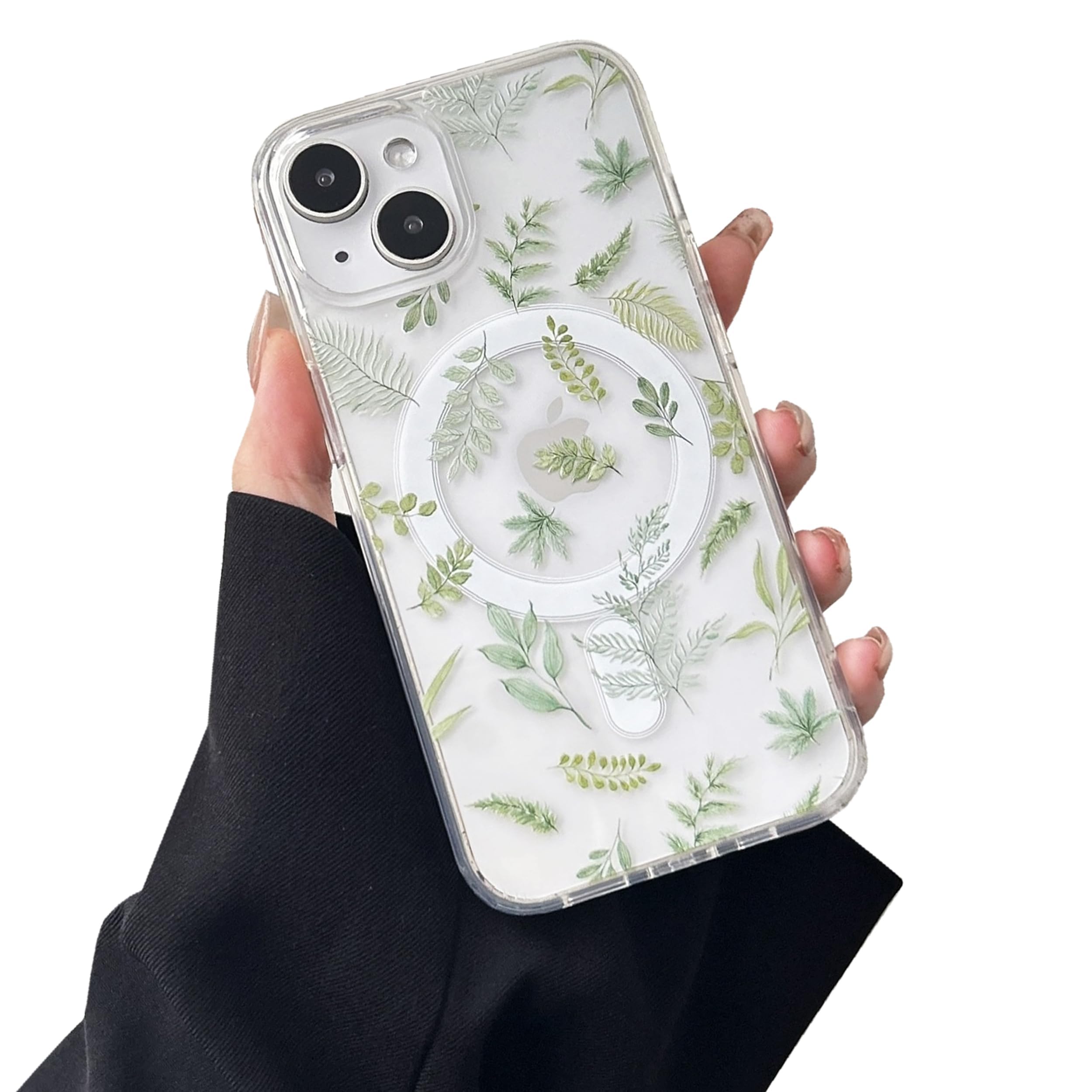 Transparente Weihnachts- und Blumenmuster iPhone Hülle
