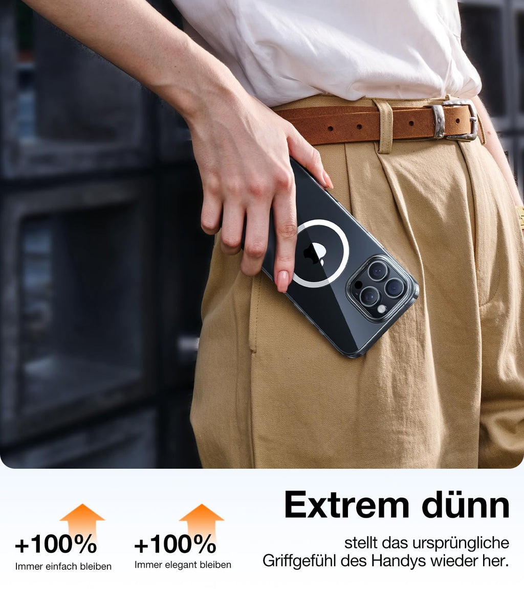 Ultra dünne MagSafe transparente iPhone Hülle