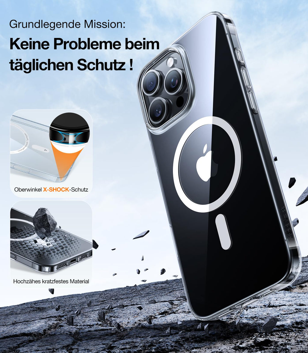 Ultra dünne MagSafe transparente iPhone Hülle