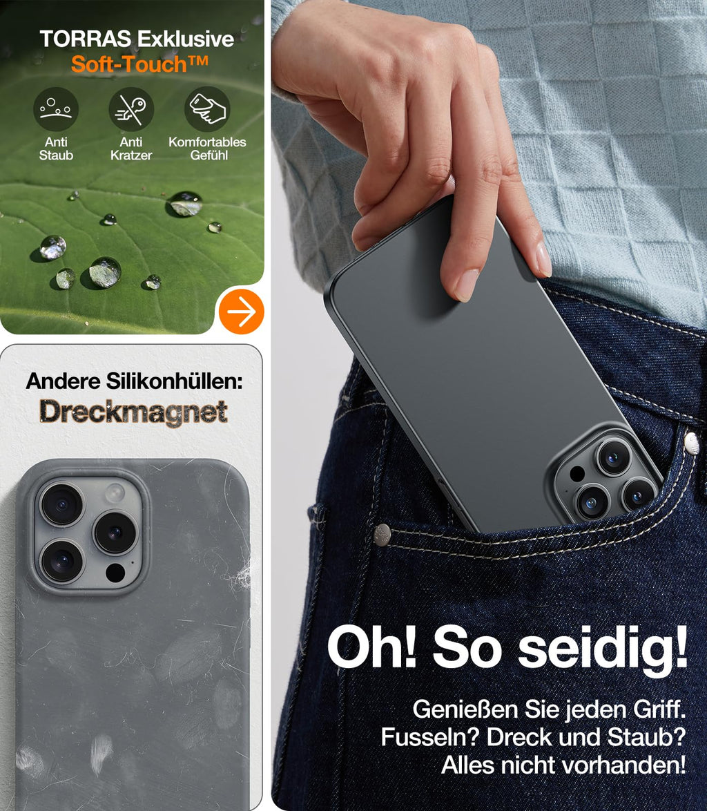 Ultra dünne MagSafe transparente iPhone Hülle